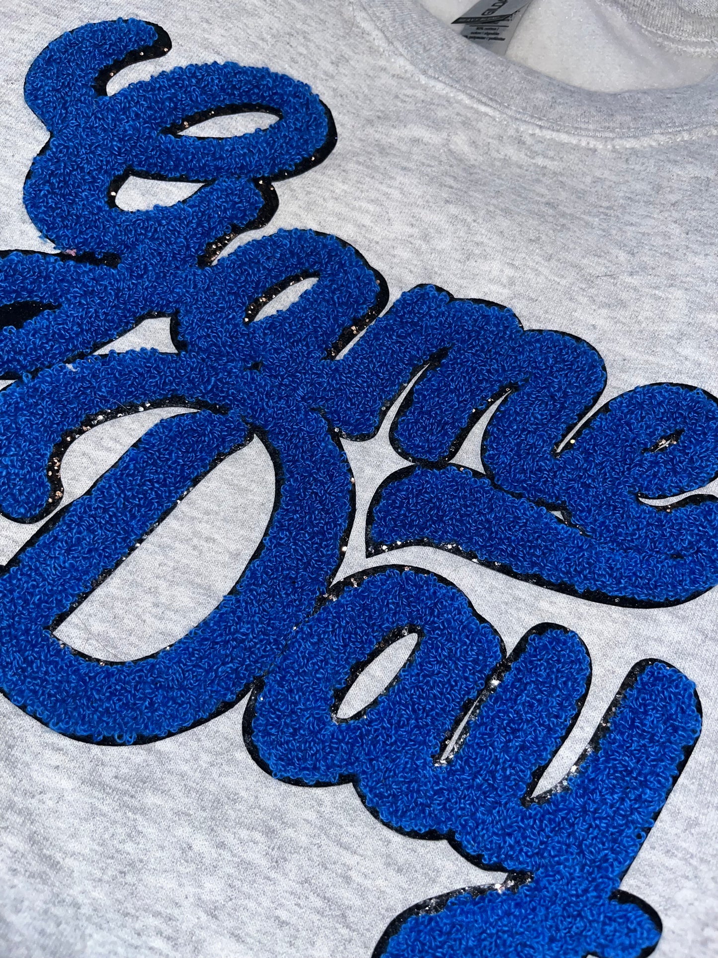 Royal Blue w/black Game Day - Chenille Patch