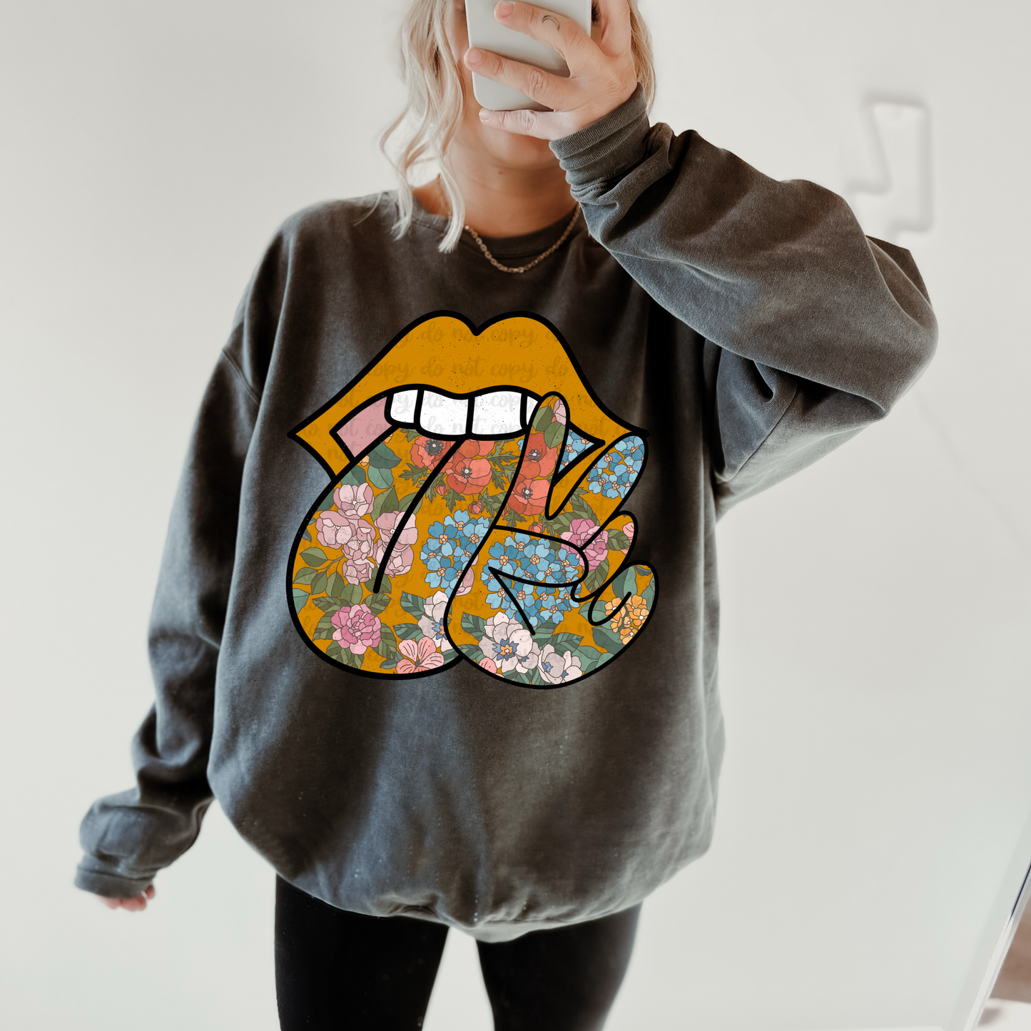 RETRO LIPS PEACE - DTF TRANSFER