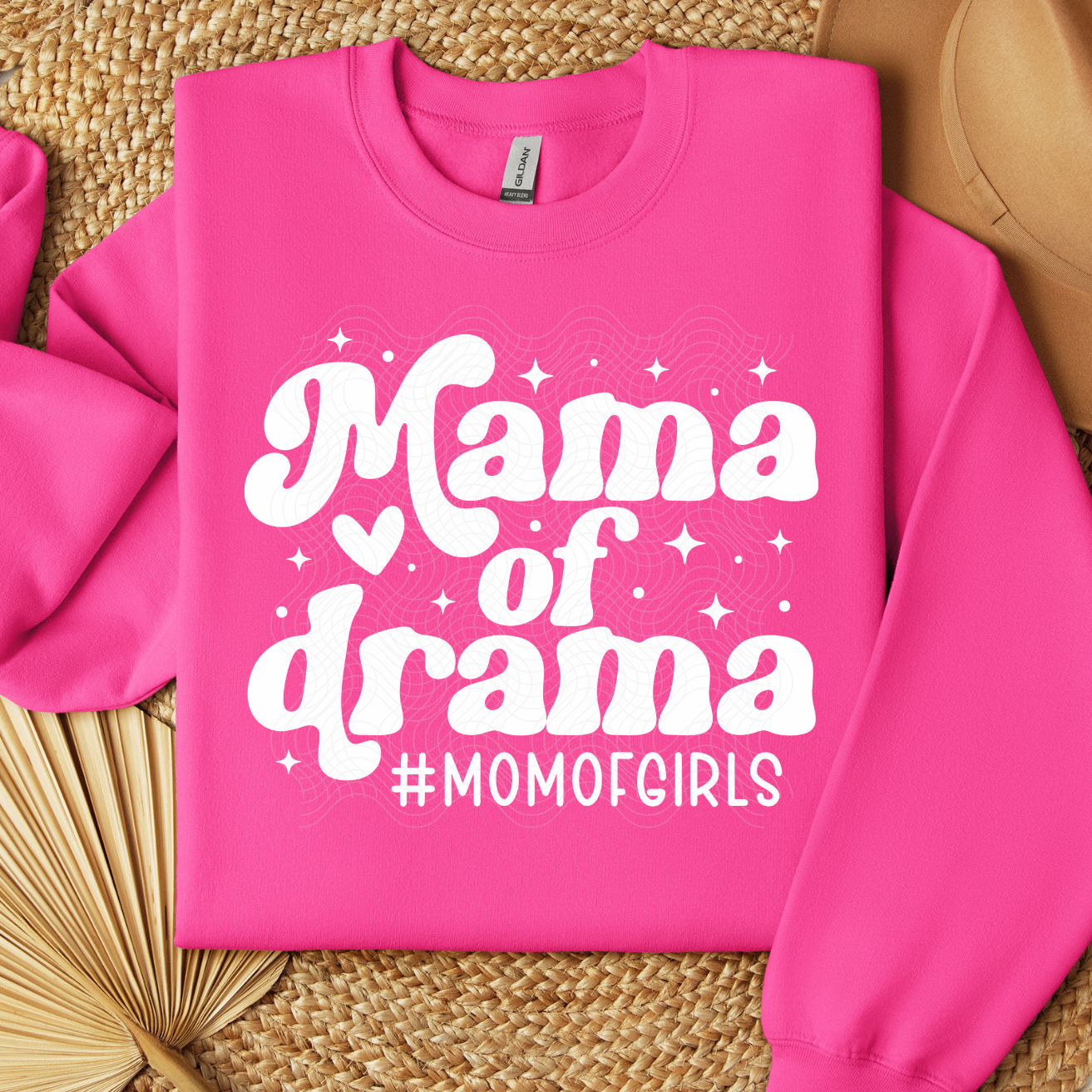 MAMA OF DRAMA WHITE - DTF TRANSFER
