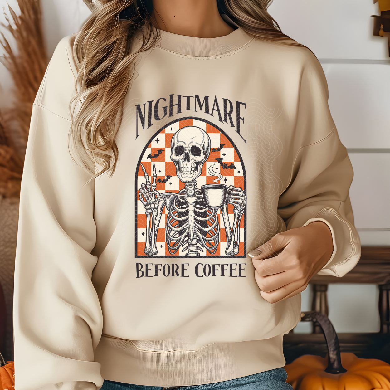 NIGHTMARE BEFORE COFFEE - DTF TRANSFER