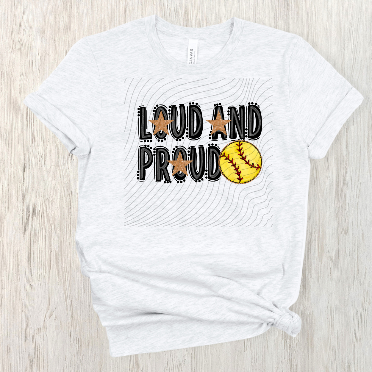 SOFTBALL LOUD AND PROUD, BLACK - DTF TRANSFER