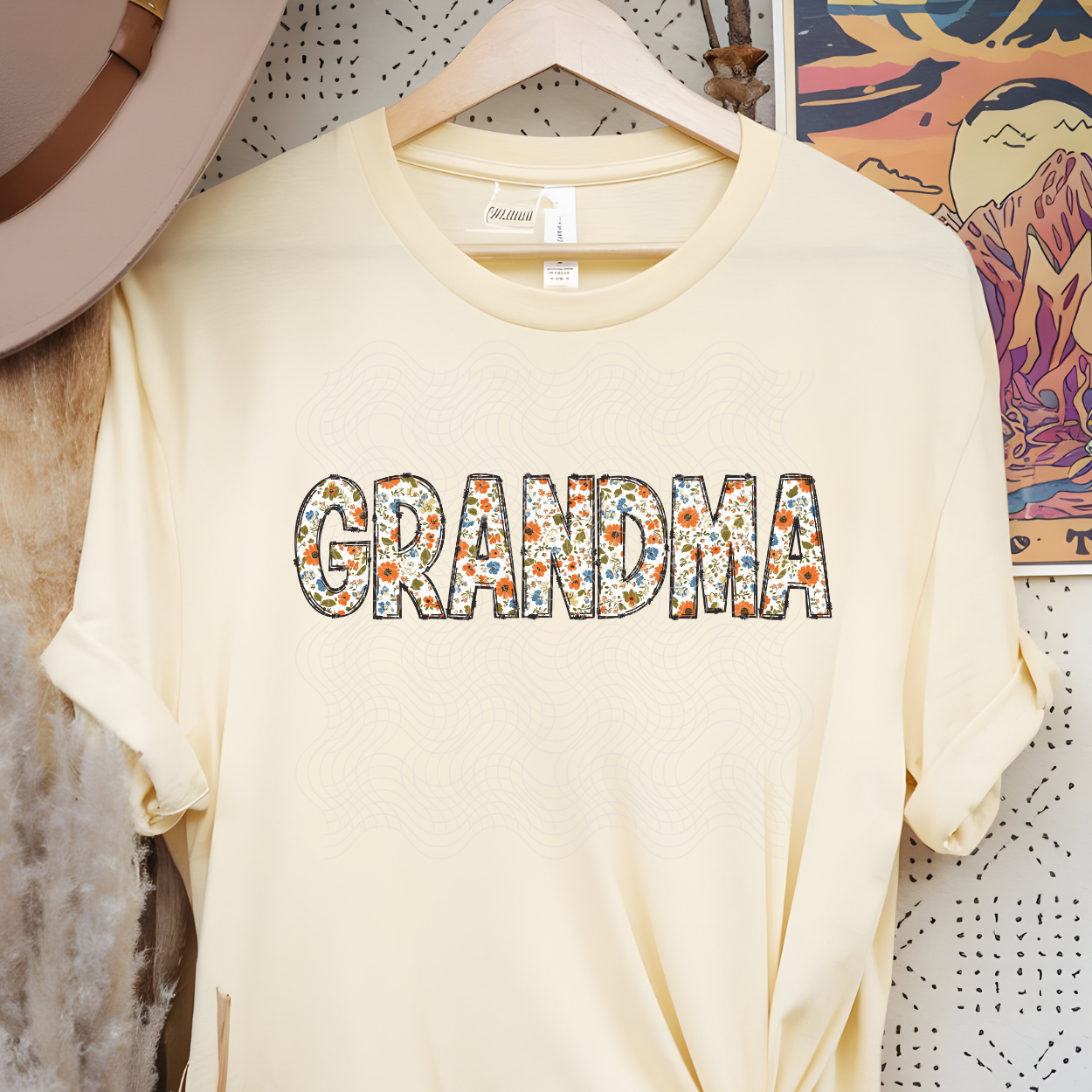 GRANDMA FLORAL - DTF TRANSFER