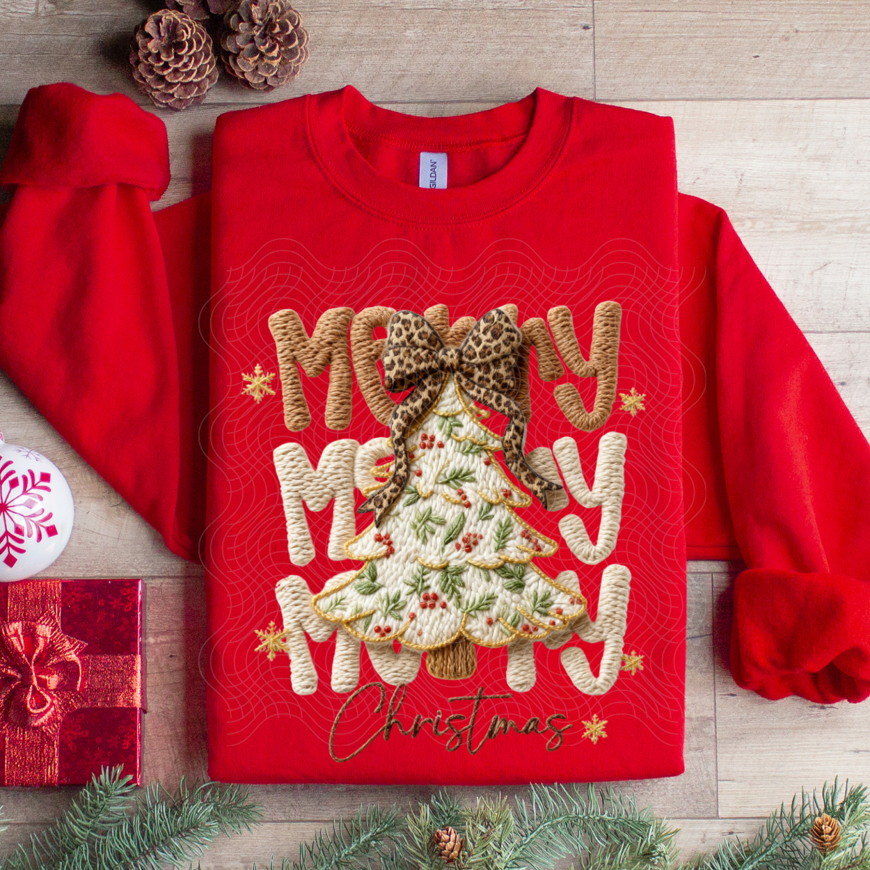 STACKED MERRY FAUX YARN - DTF TRANSFER