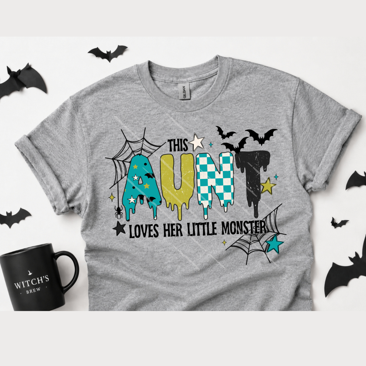 AUNT LOVES HER LITTLE MONSTER(SINGULAR) - DTF TRANSFER