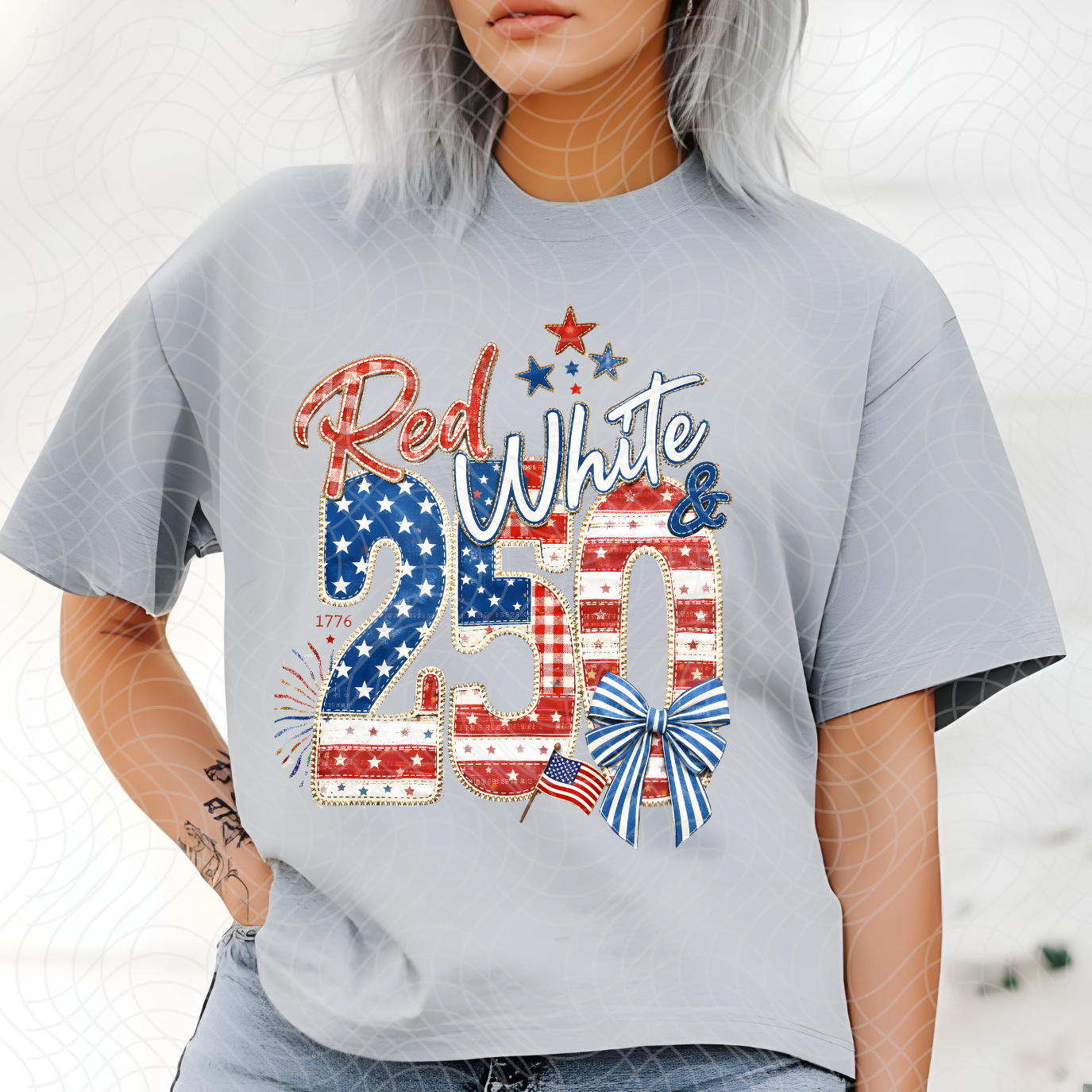 RED WHITE 250 - DTF TRANSFER