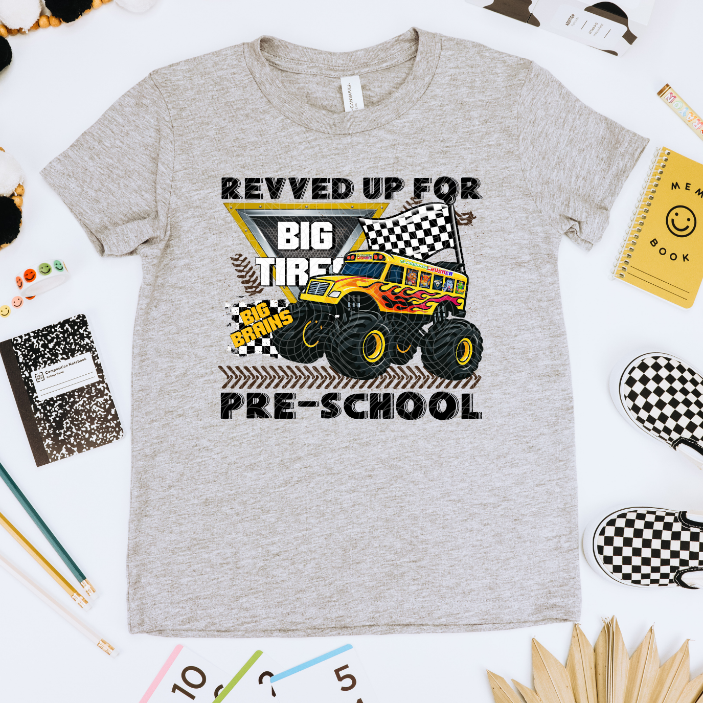 REVVED UP FOR PRE SCHOOL - DTF TRANSFER