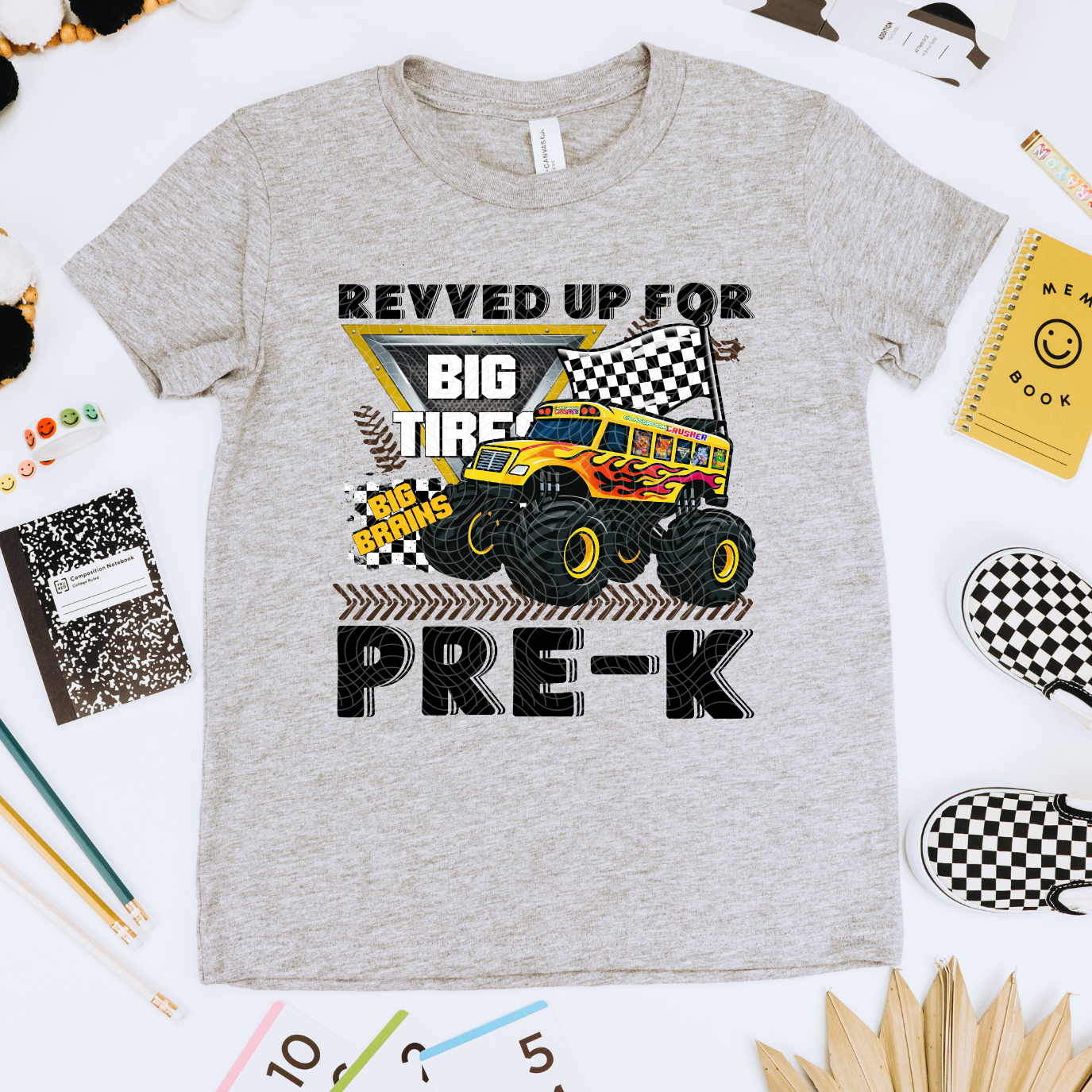 REVVED UP FOR PRE K - DTF TRANSFER