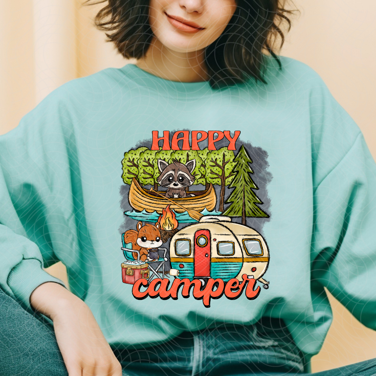 HAPPY CAMPER, CAMPER - DTF TRANSFER