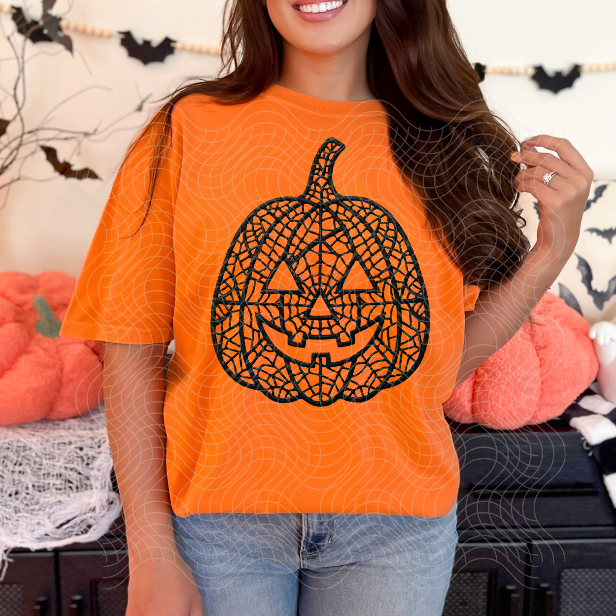 LACE LOOKING PUMPKIN - DTF TRANSFER