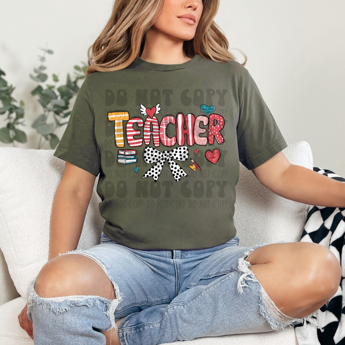 TEACHER DOODLE LETTERS - DTF TRANSFER