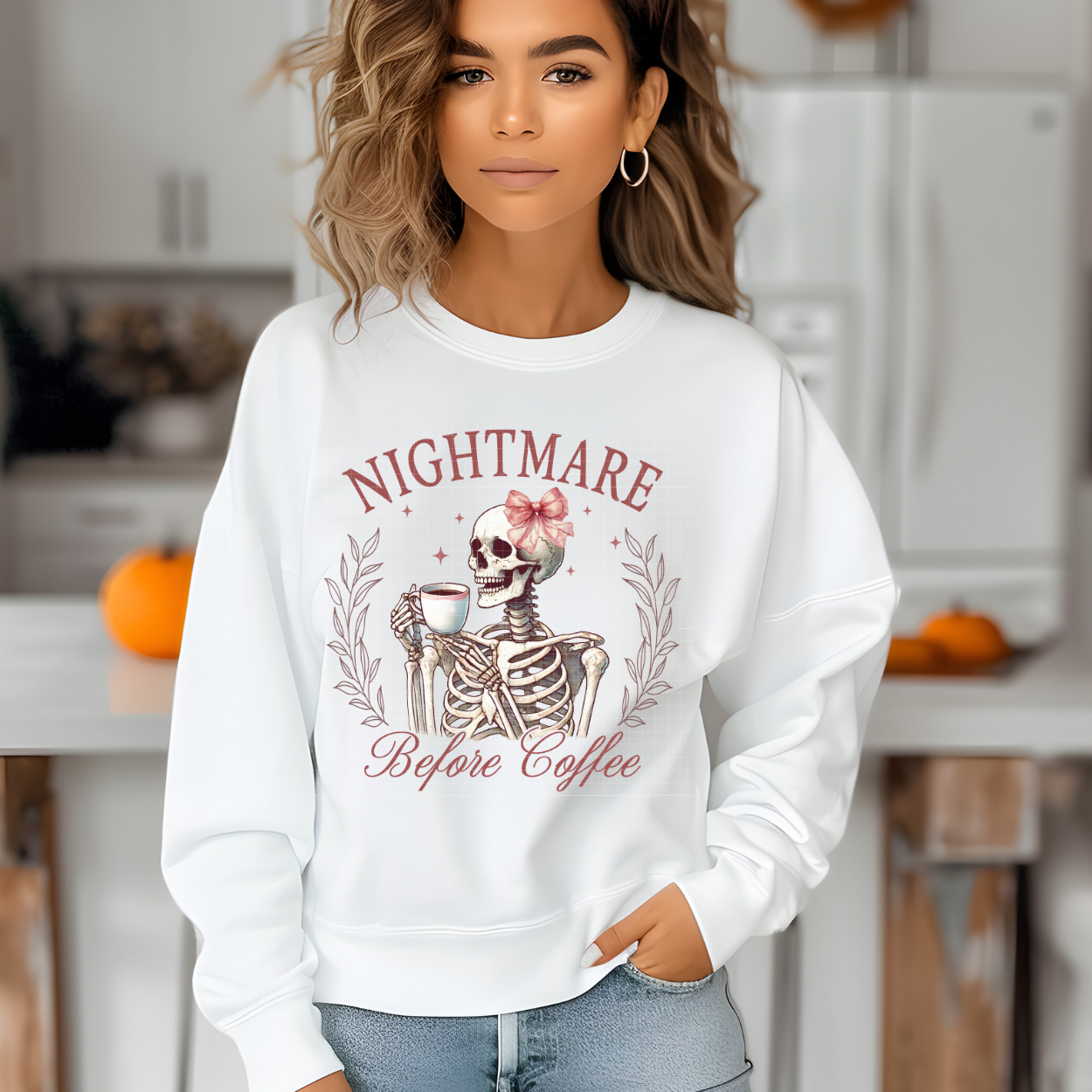 NIGHTMARE BEFORE COFFEE - DTF TRANSFER