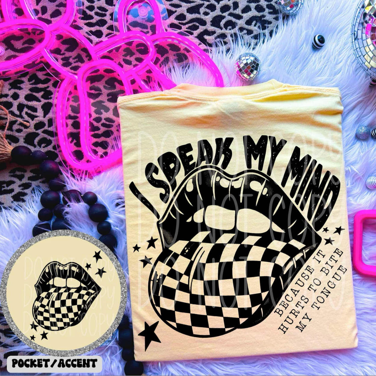 SPEAK MY MIND W/ POCKET - DTF TRANSFER