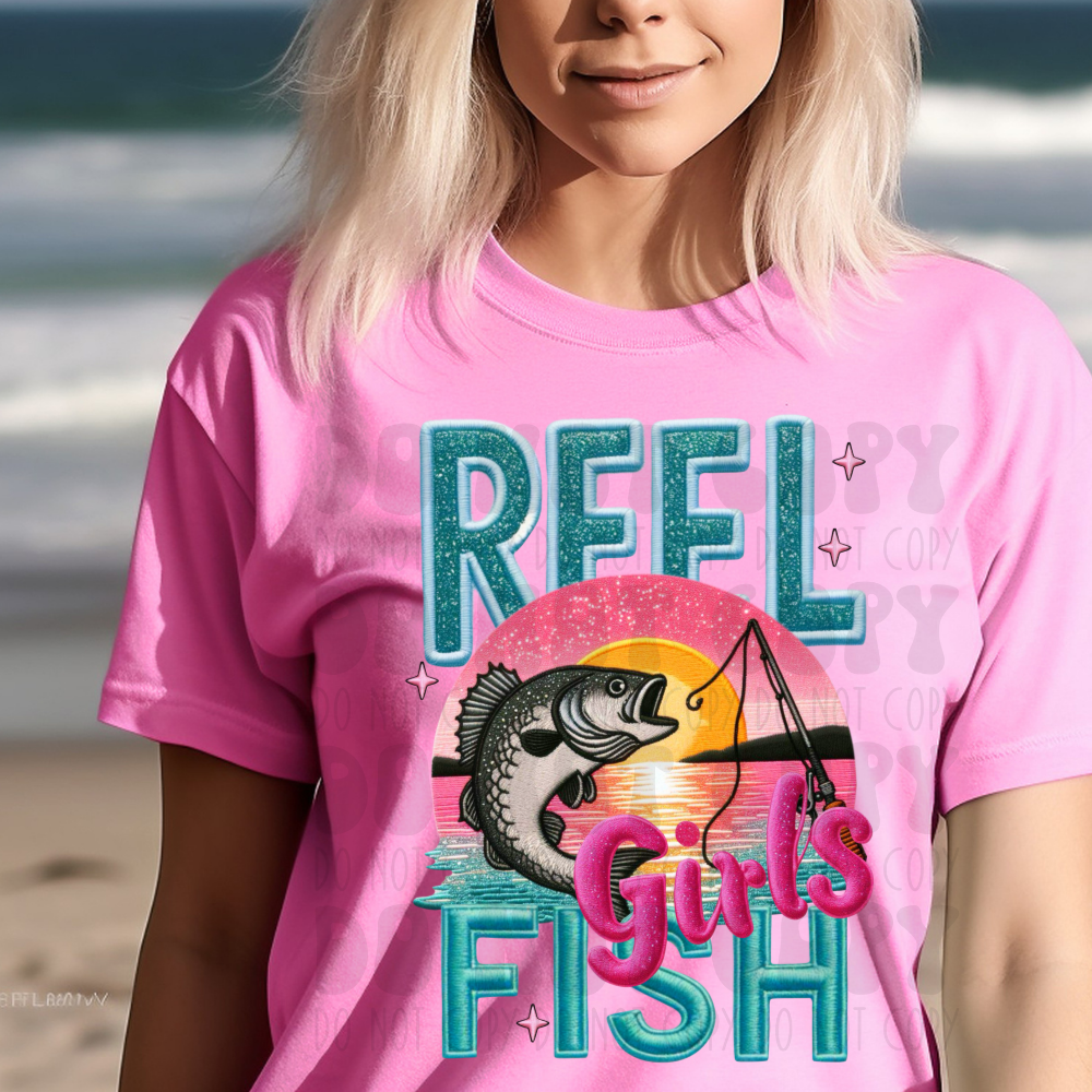 REEL GIRLS FISH - DTF TRANSFER