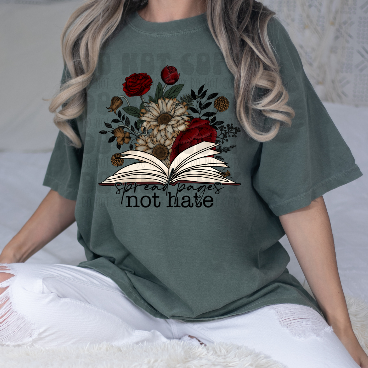 SPREAD PAGES NOT HATE - DTF TRANSFER