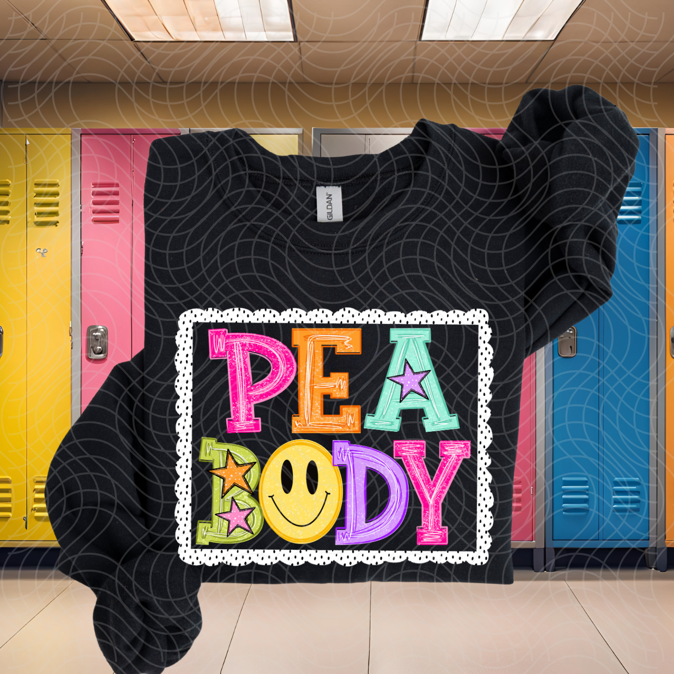 PEABODY POLKA DOT FRAME - DTF TRANSFER