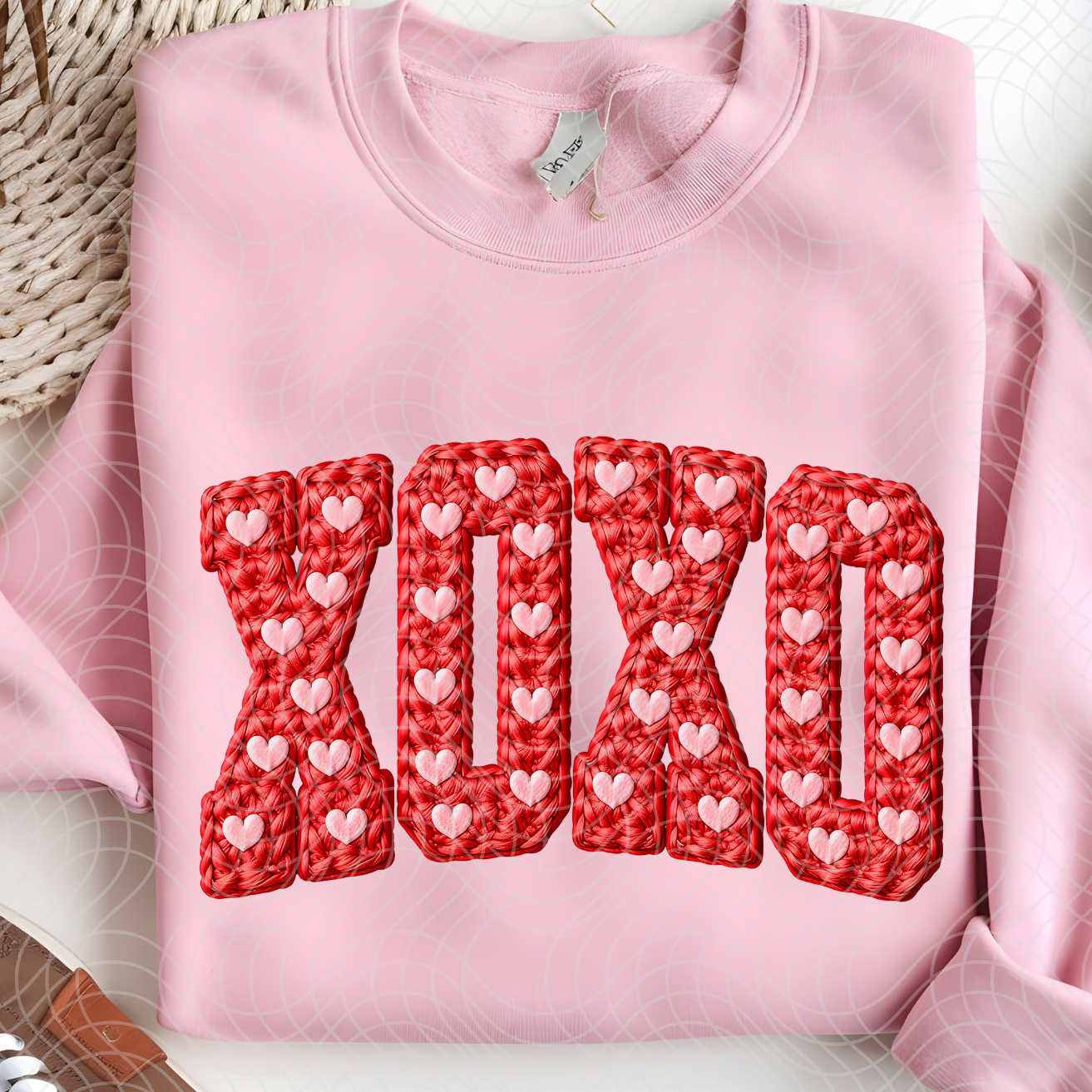 FAUX YARN XOXO - DTF TRANSFER