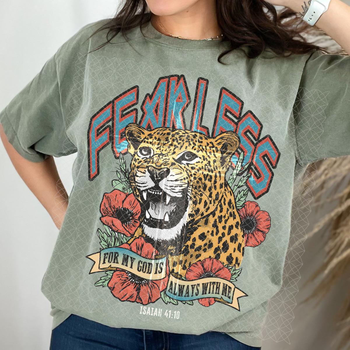 FEARLESS, WHT TXT - DTF TRANSFER