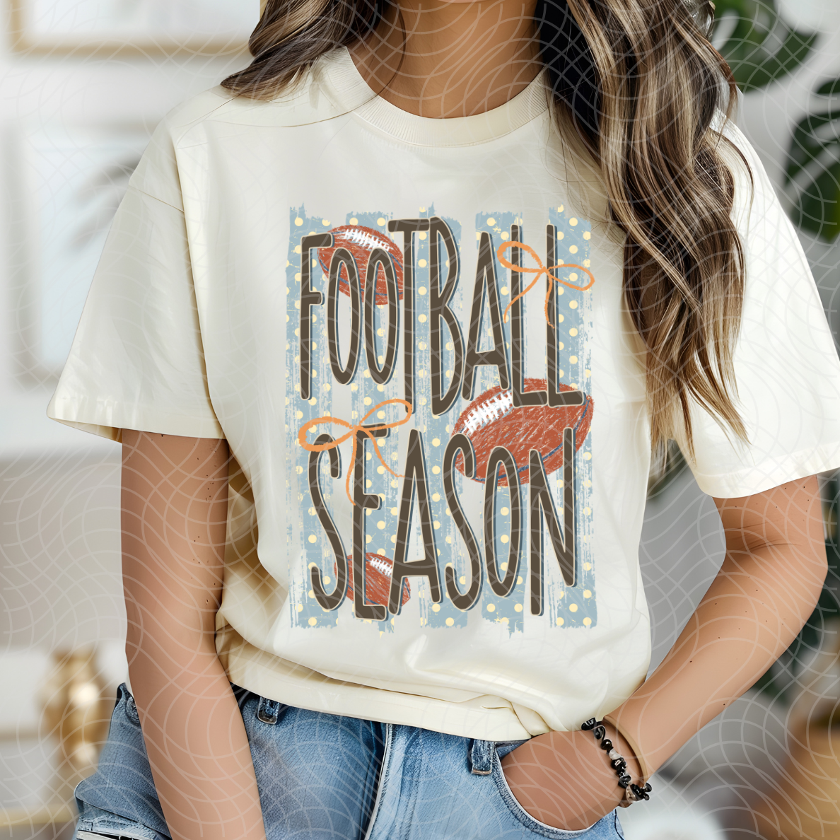 FOOTBALL SEASON STRIPES - DTF TRANSFER
