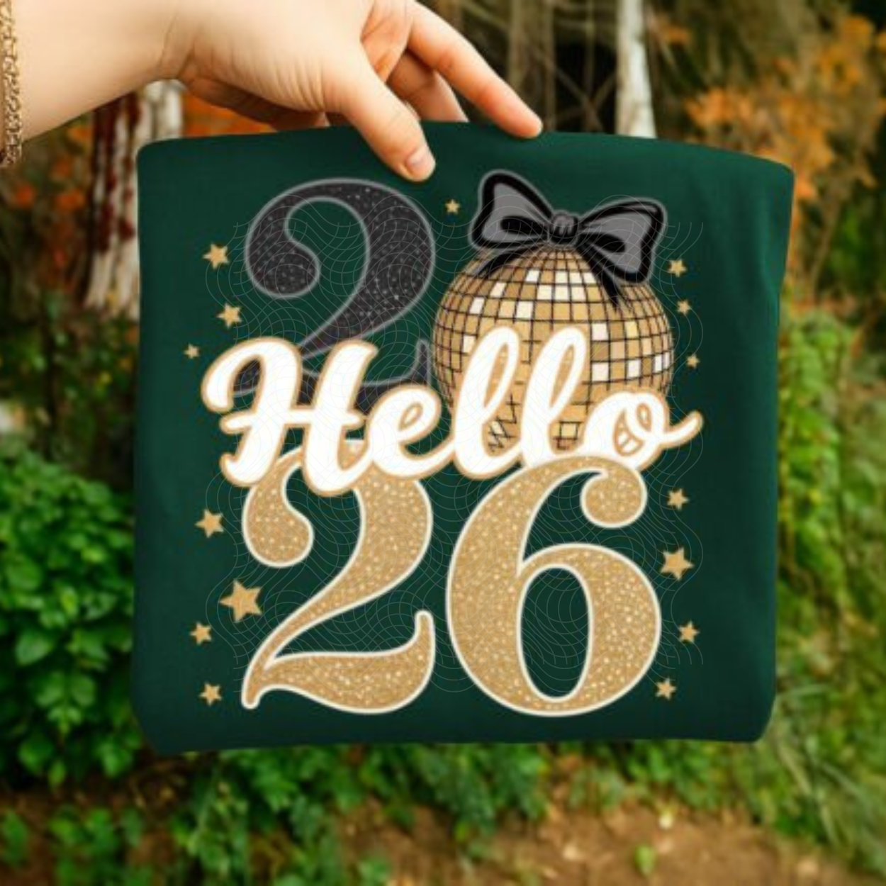 2026 FAUX SPARKLES WHT - DTF TRANSFER