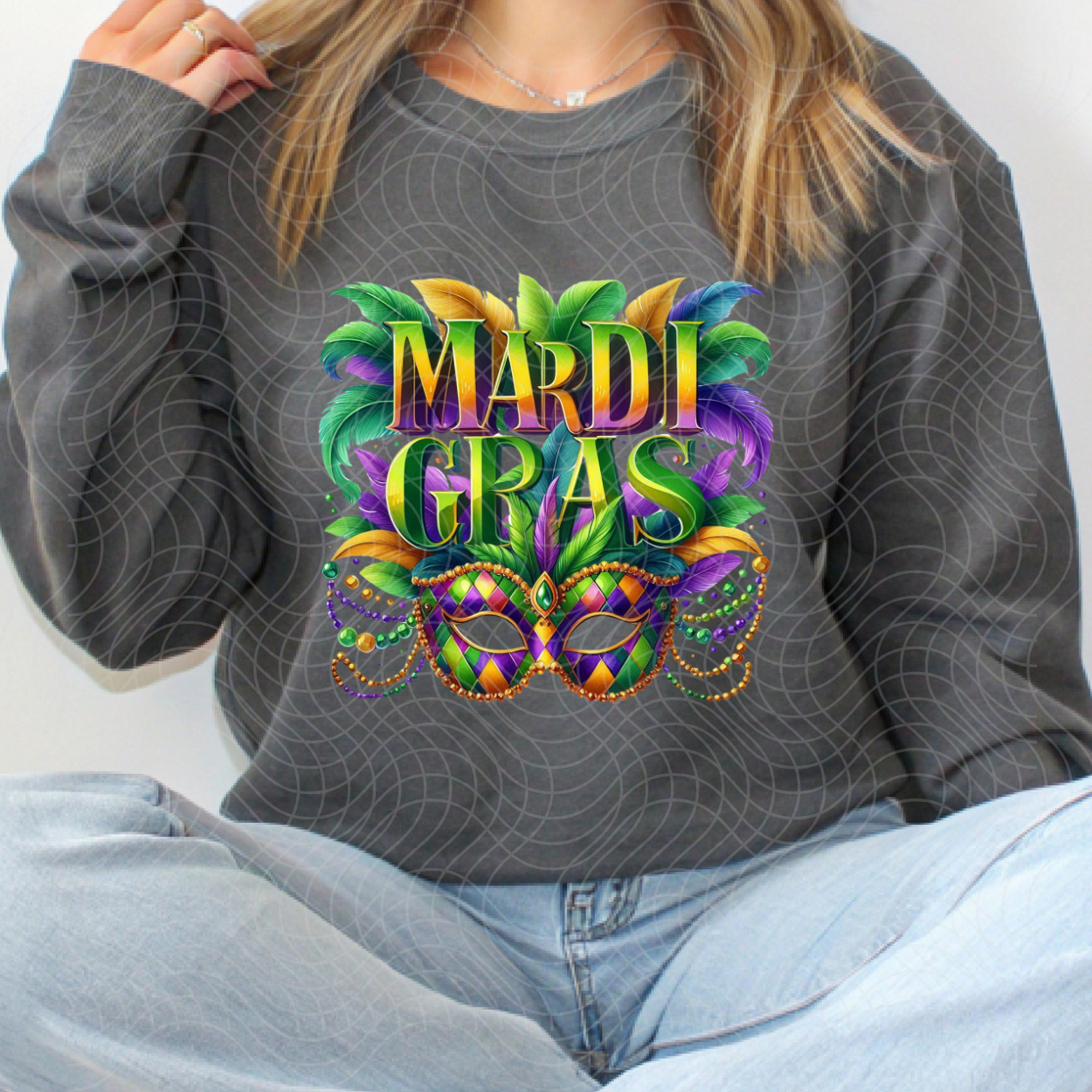 MARDI GRAS MASK - DTF TRANSFER