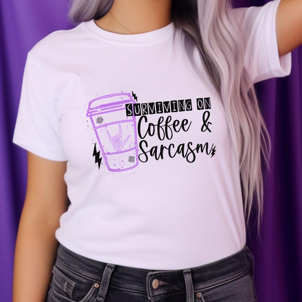 COFFEE & SARCASM - DTF TRANSFER