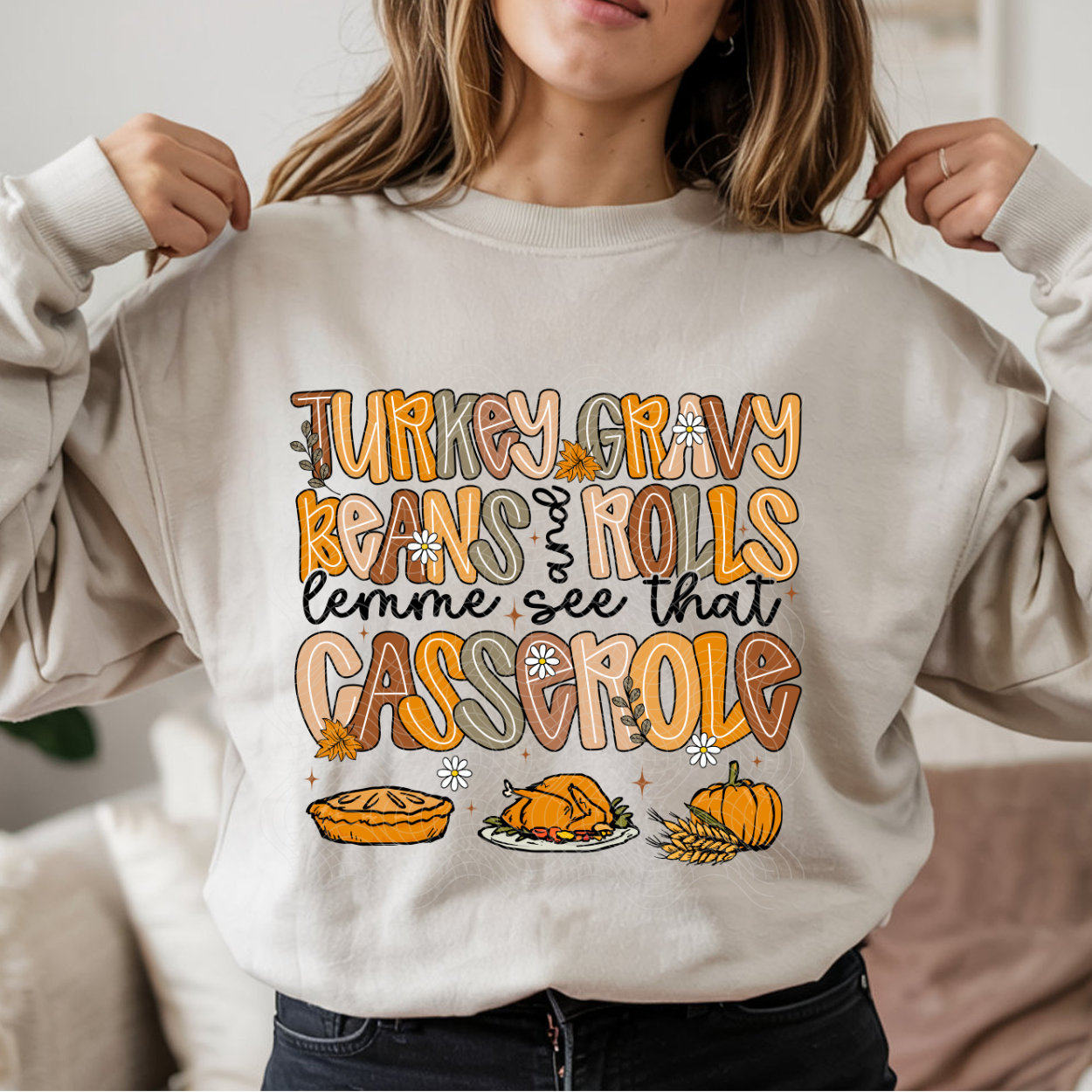 CASSEROLE BLK TEXT - DTF TRANSFER