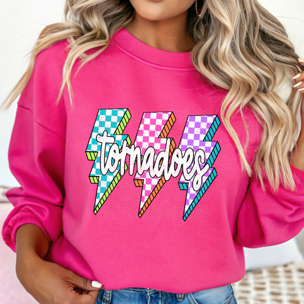 TORNADOES CHECK BOLTS - DTF TRANSFER