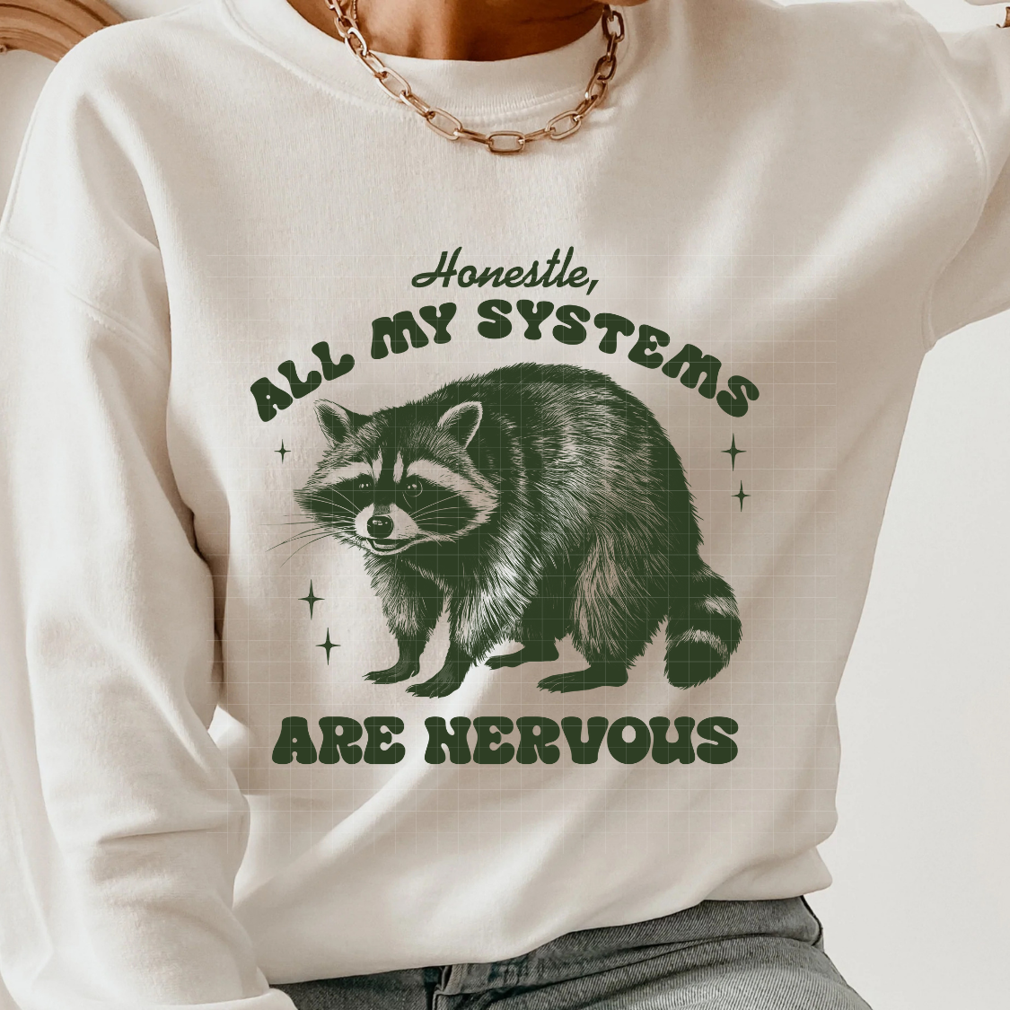 NERVOUS RACOON - DTF TRANSFER