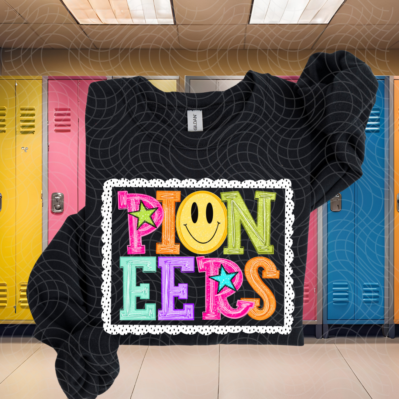 PIONEERS POLKA DOT FRAME - DTF TRANSFER