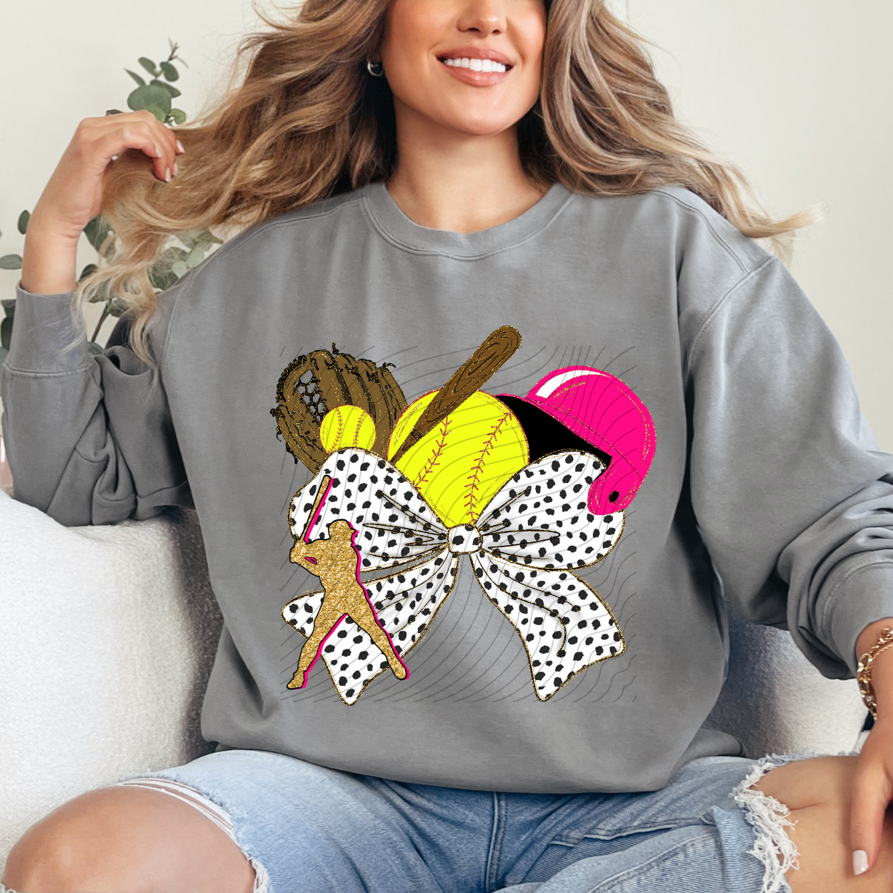 SOFTBALL BOW BUNDLE - DTF TRANSFER