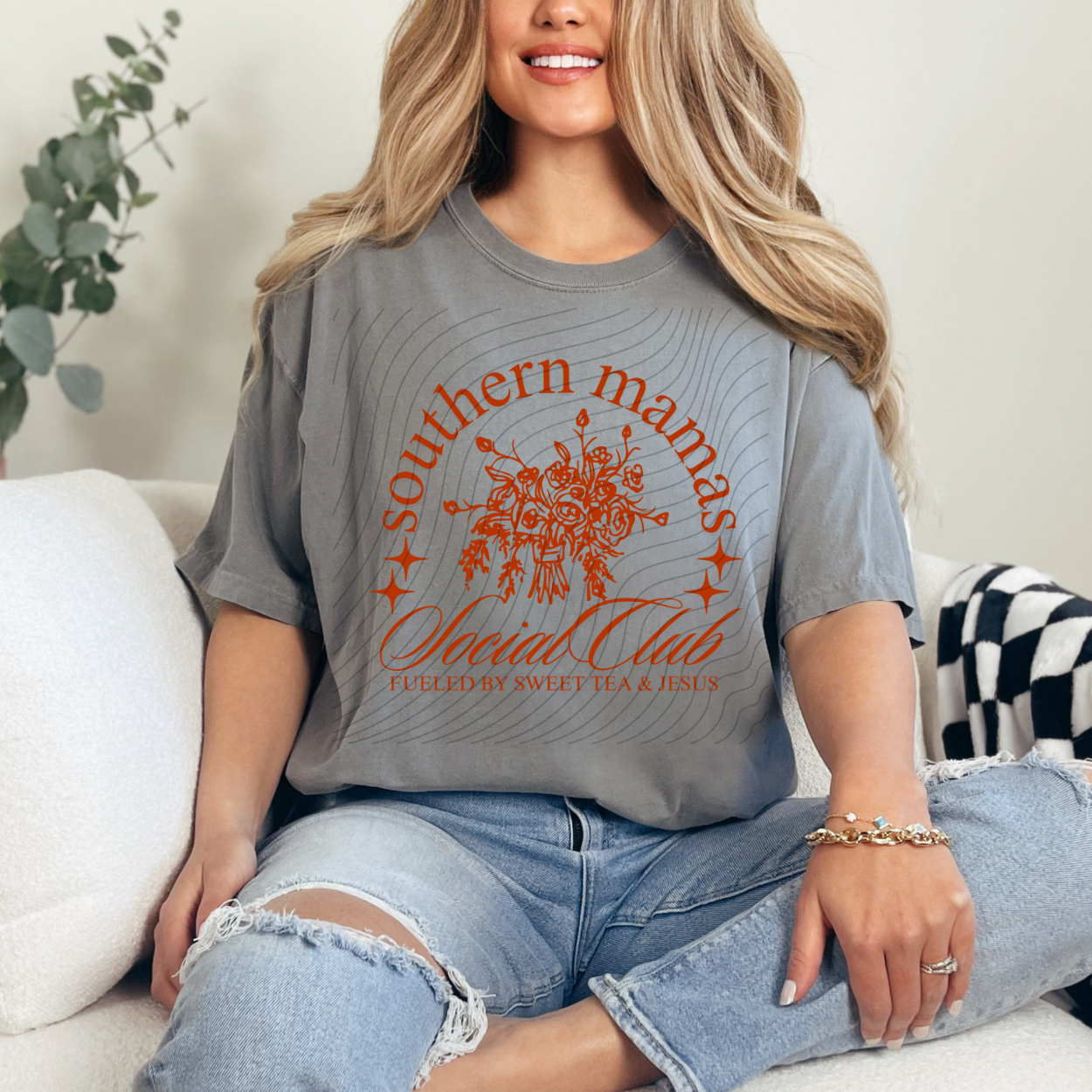 SOUTHERN MAMAS SWEET TEA AND JESUS - DTF TRANSFER