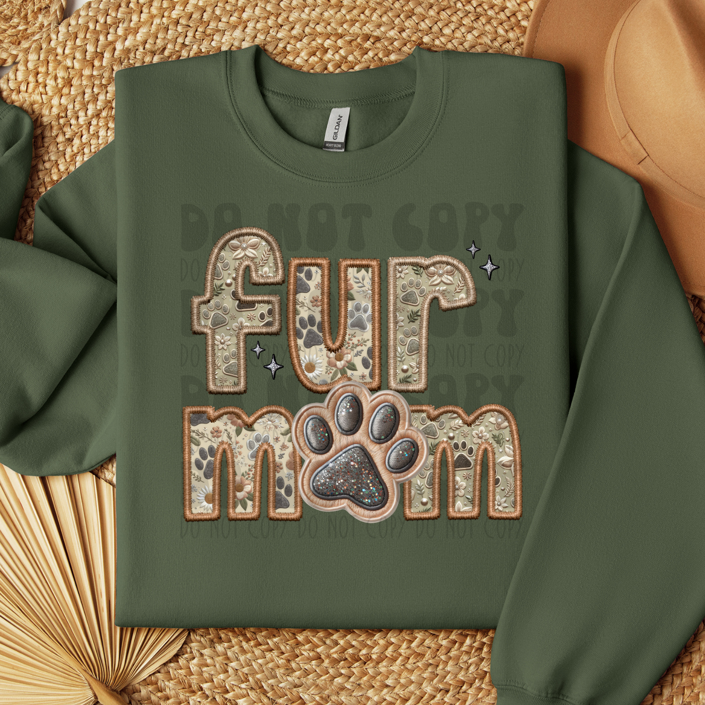 FUR MOM - FAUX EMBROIDERY - DTF TRANSFER
