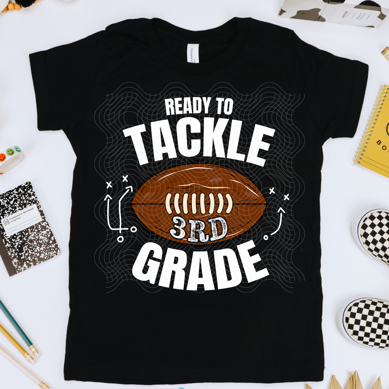 TACKLE THIRD GRADE, WHT & COLOR - DTF TRANSFER