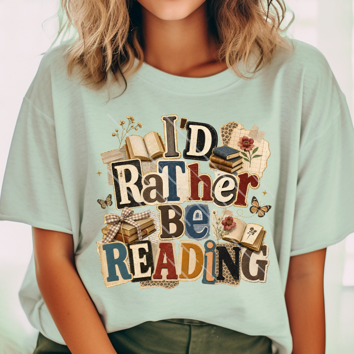 I'D RATHER BE READING - DTF TRANSFER