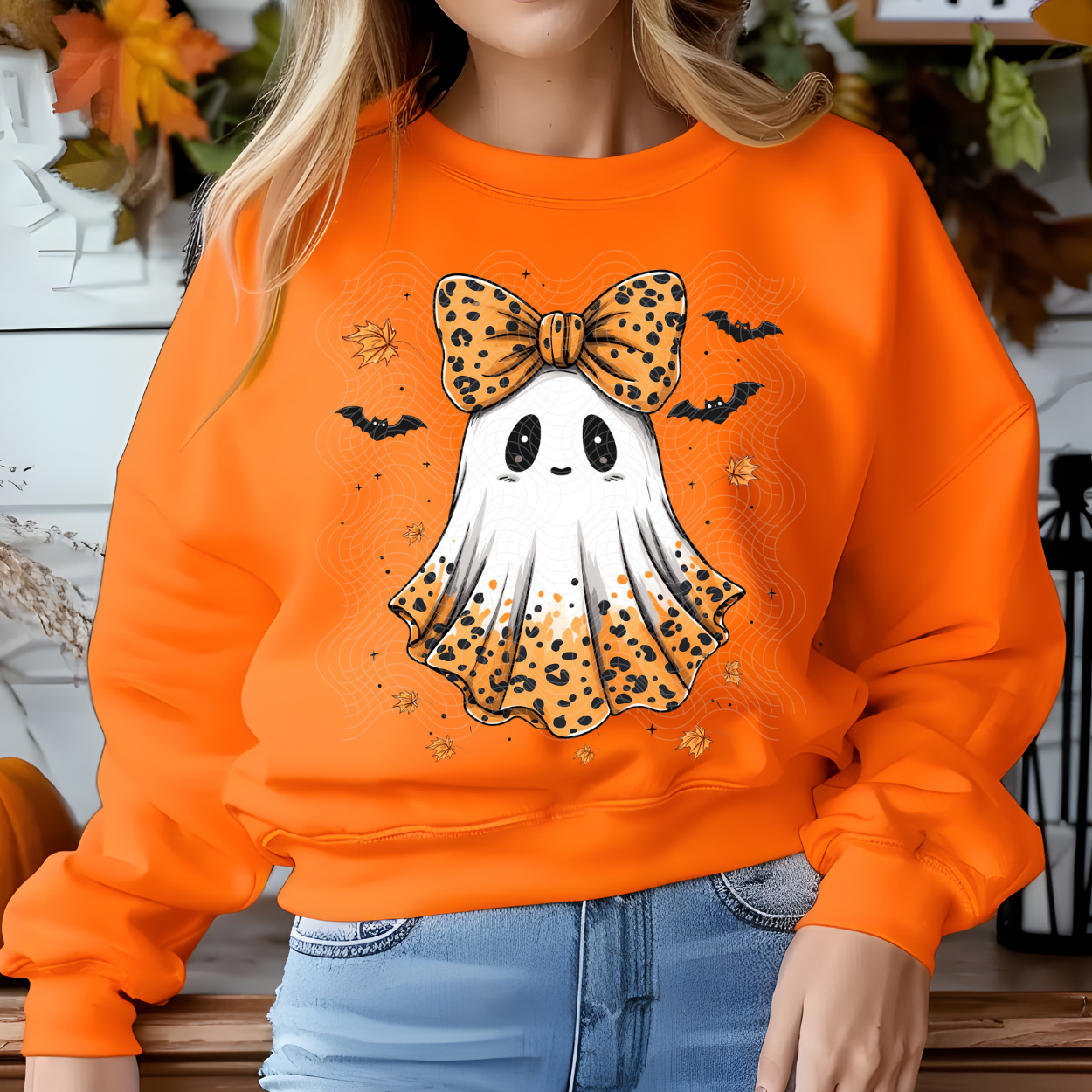 ORANGE LEOPARD GHOST - DTF TRANSFER