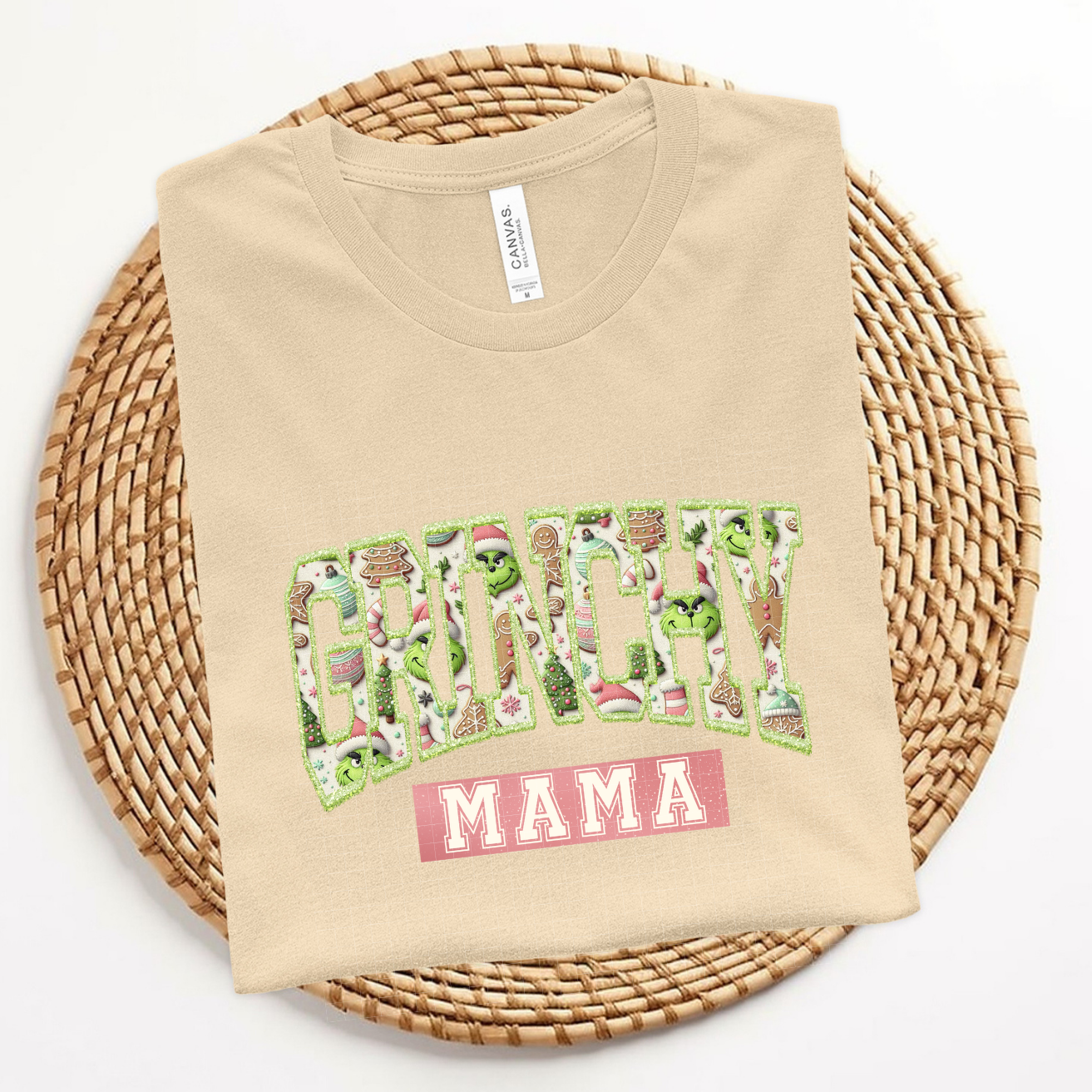 FAUX EMBROIDERY GREEN GUY MAMA - DTF TRANSFER