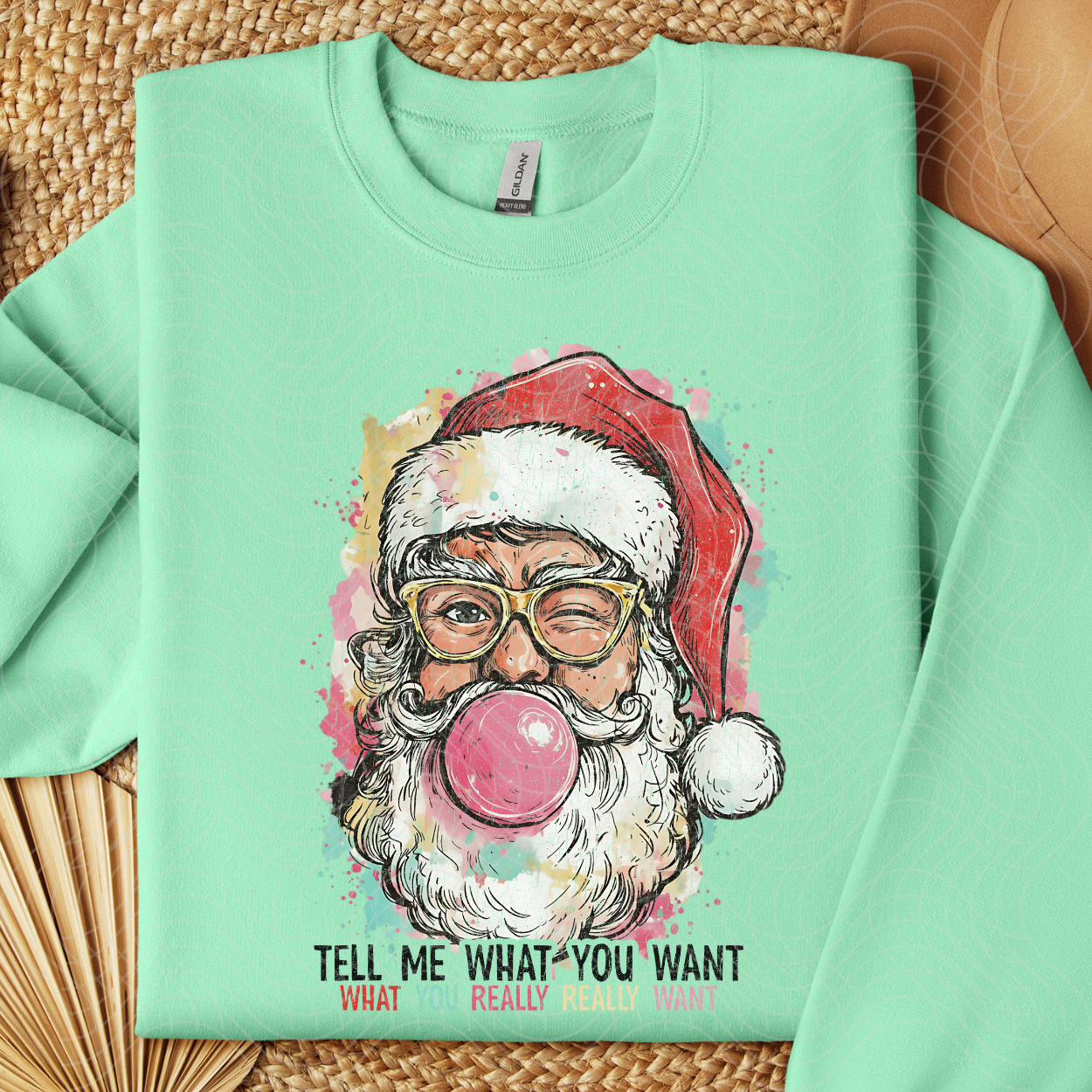 TELL ME BLK TEXT DISTRESSED - DTF TRANSFER