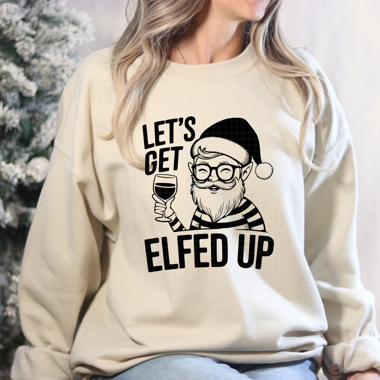 SNARKY LETS GET ELFED UP BLK - DTF TRANSFER