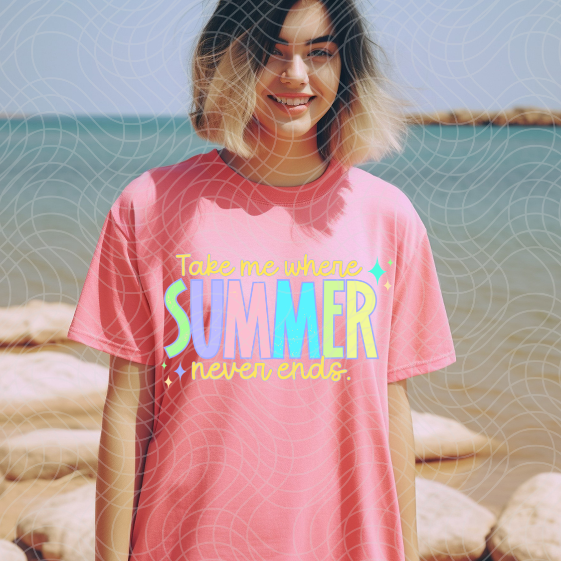 SUMMER NEVER ENDS -DTF TRANSFER