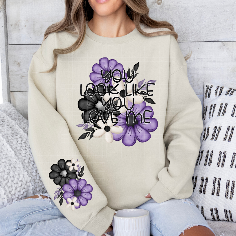 LOVE ME W/ SLEEVE - DTF TRANSFER