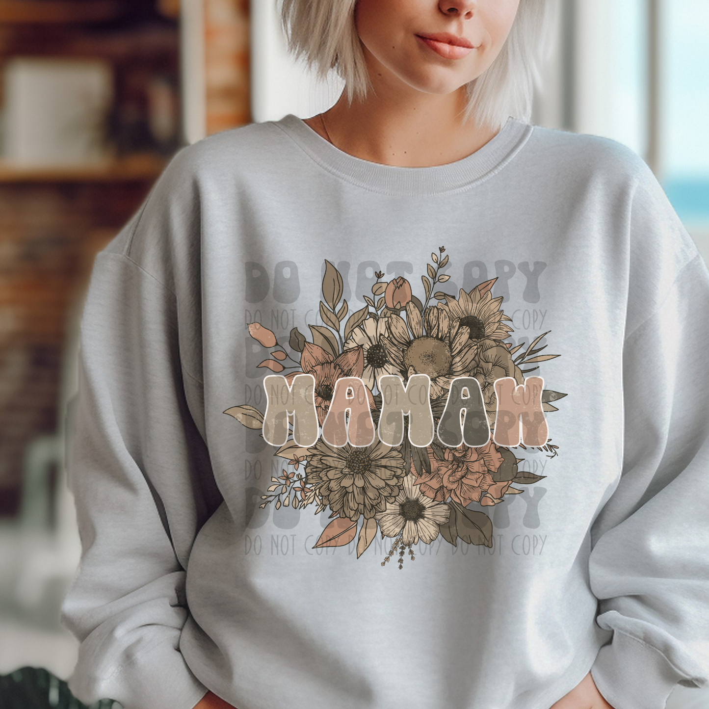 RETRO FLORAL MAMAW DISTRESSED - DTF TRANSFER