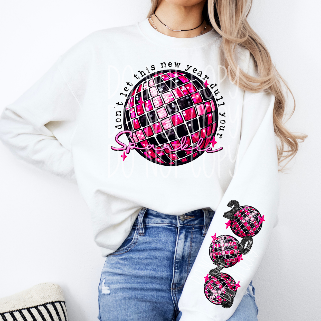 DON'T LET IT DULL YOUR SPARKLE W/ SLEEVE - DTF TRANSFER