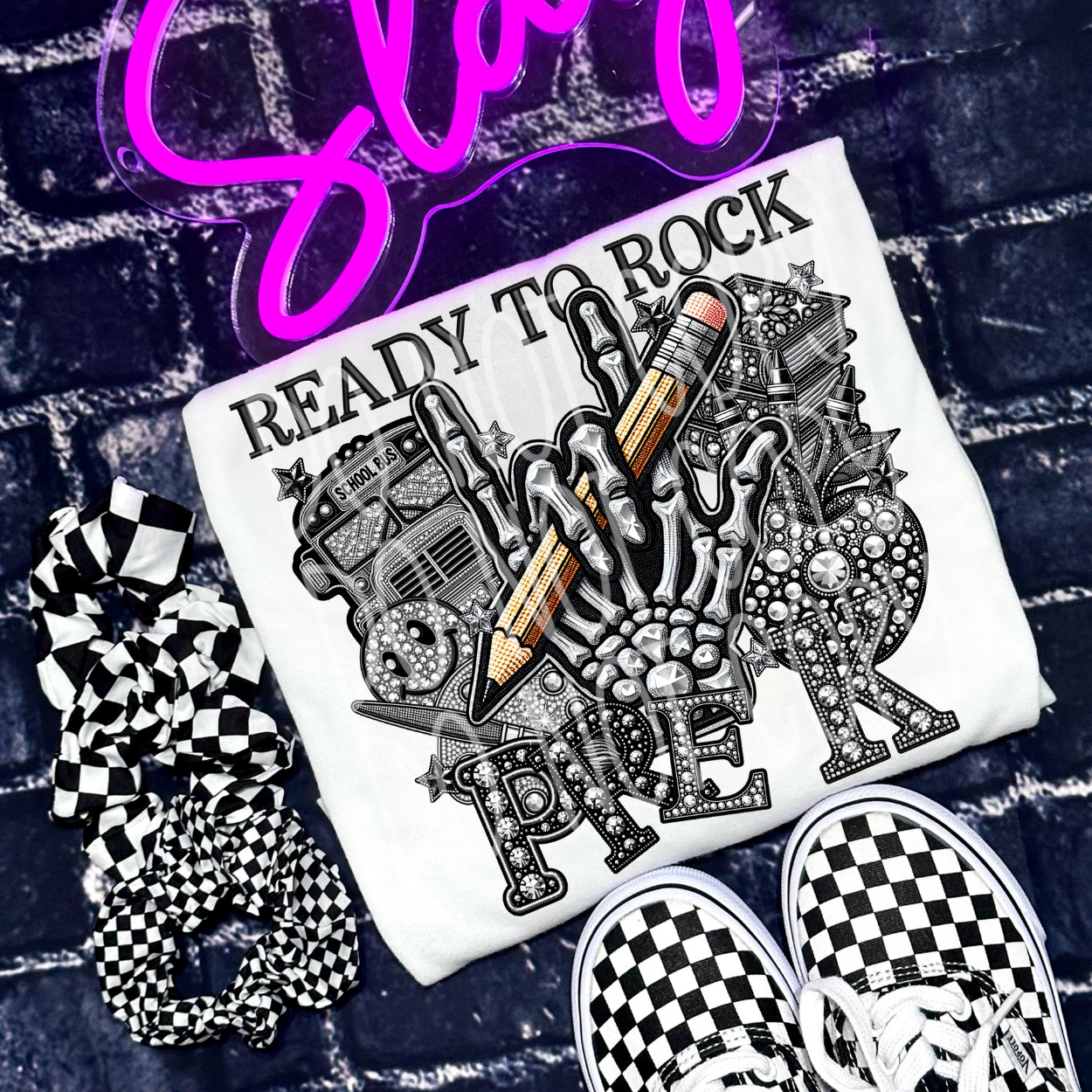 READY TO ROCK PRE-K RHINESTONES - DTF TRANSFER