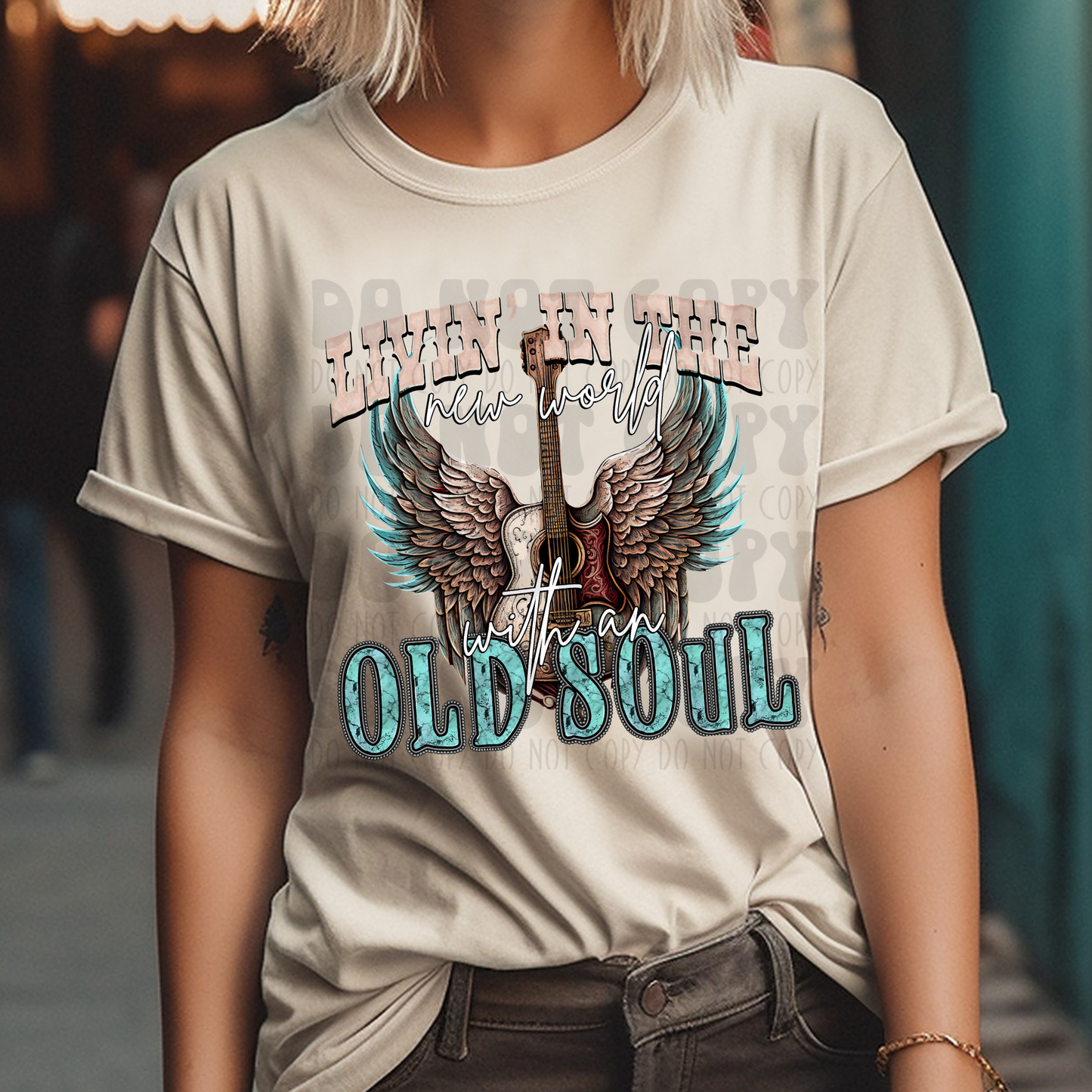 NEW WORLD WITH AN OLD SOUL - DTF TRANSFER