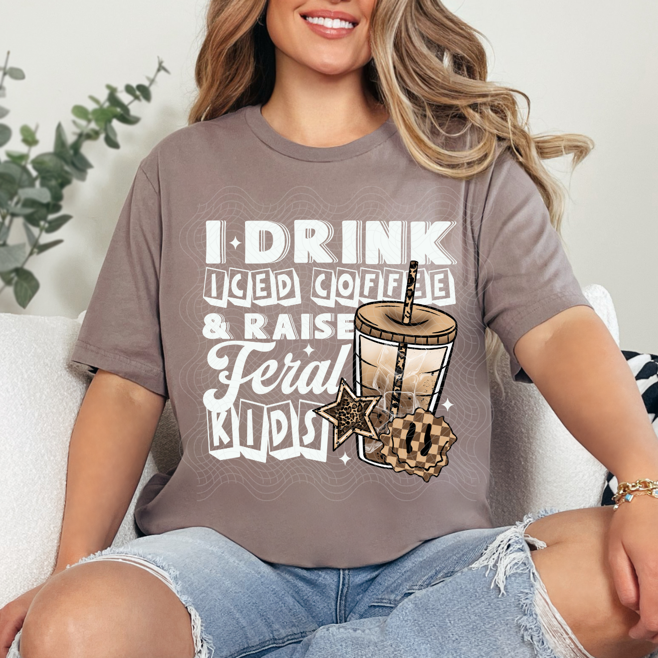 COFFEE & KIDS WHT - DTF TRANSFER