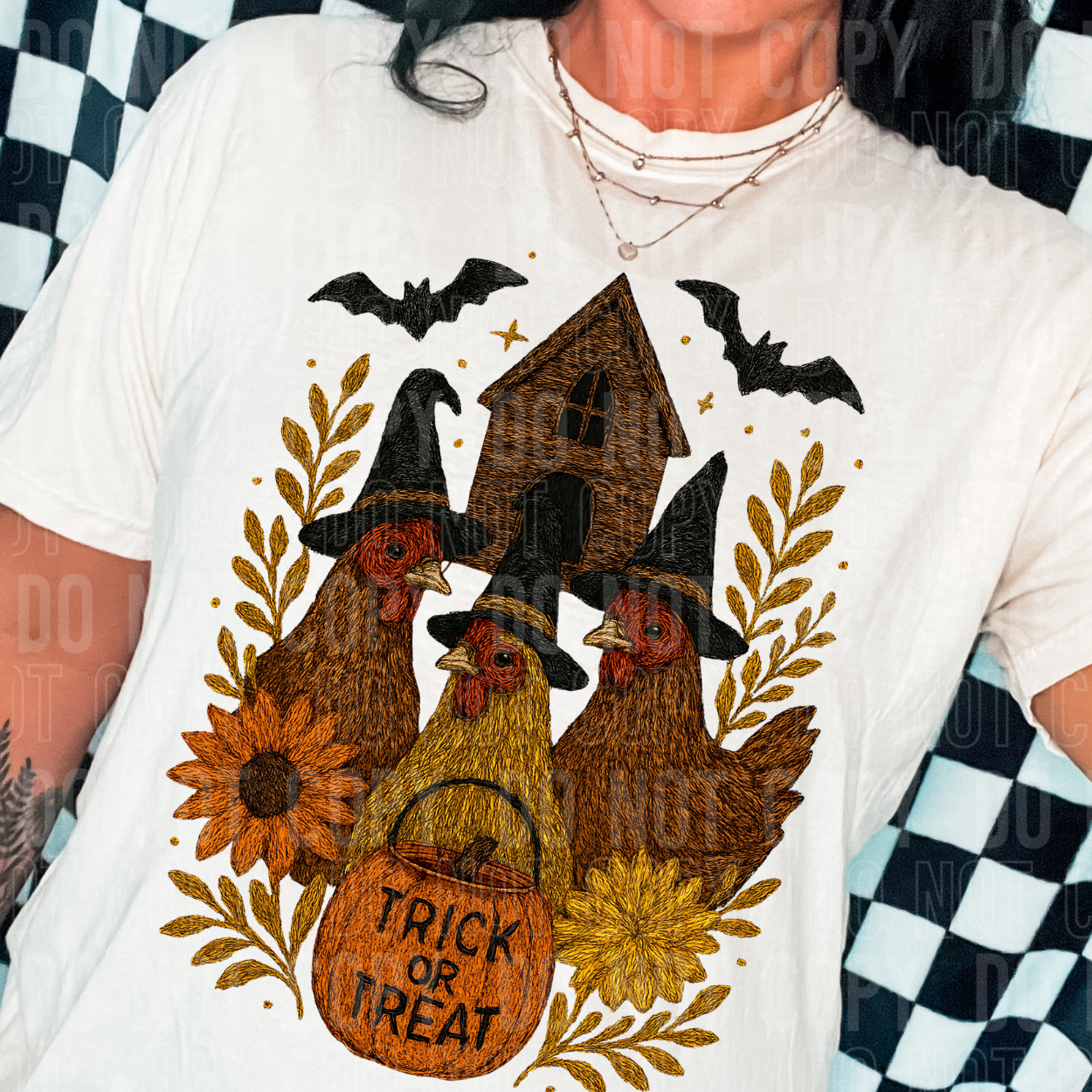 FAUX YARN TRICK OR TREAT - DTF TRANSFER