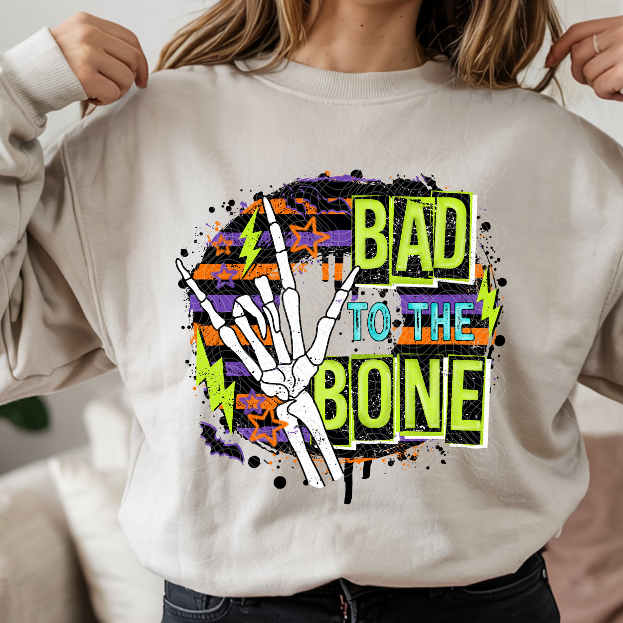 BAD TO THE BONE - DTF TRANSFER