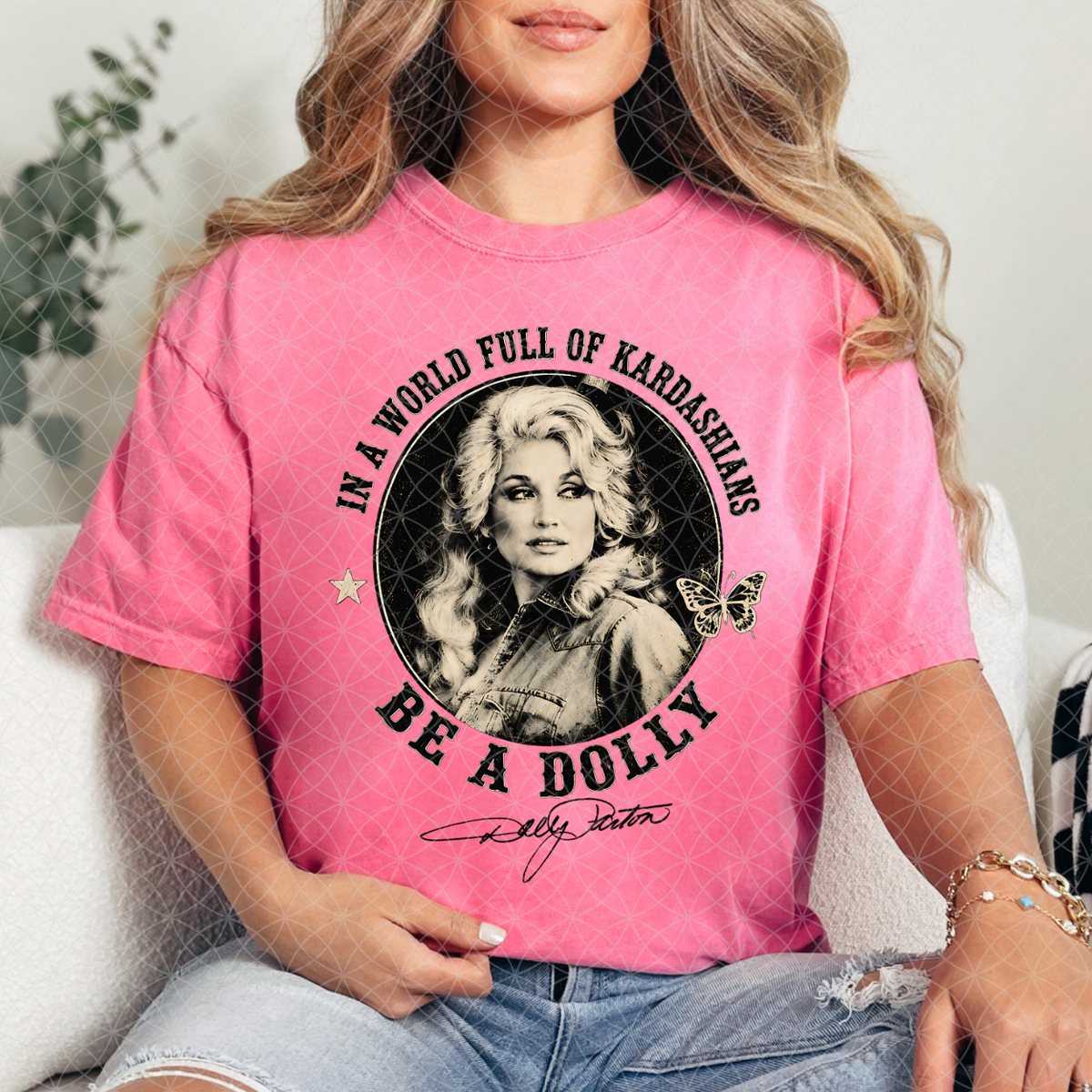 BE A DOLLY DRK TXT - DTF TRANSFER