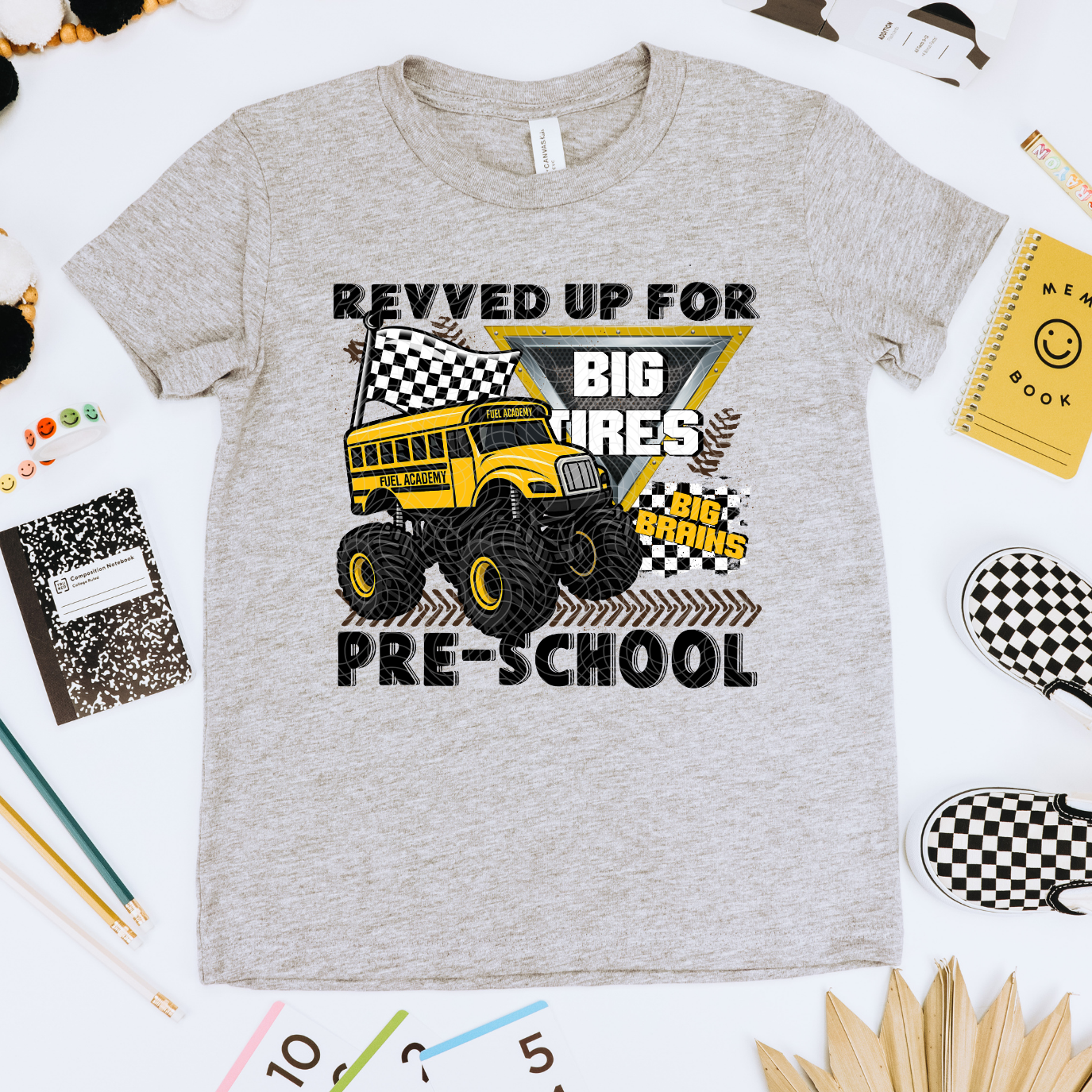 REVVED UP FOR PRESCHOOL - DTF TRANSFER