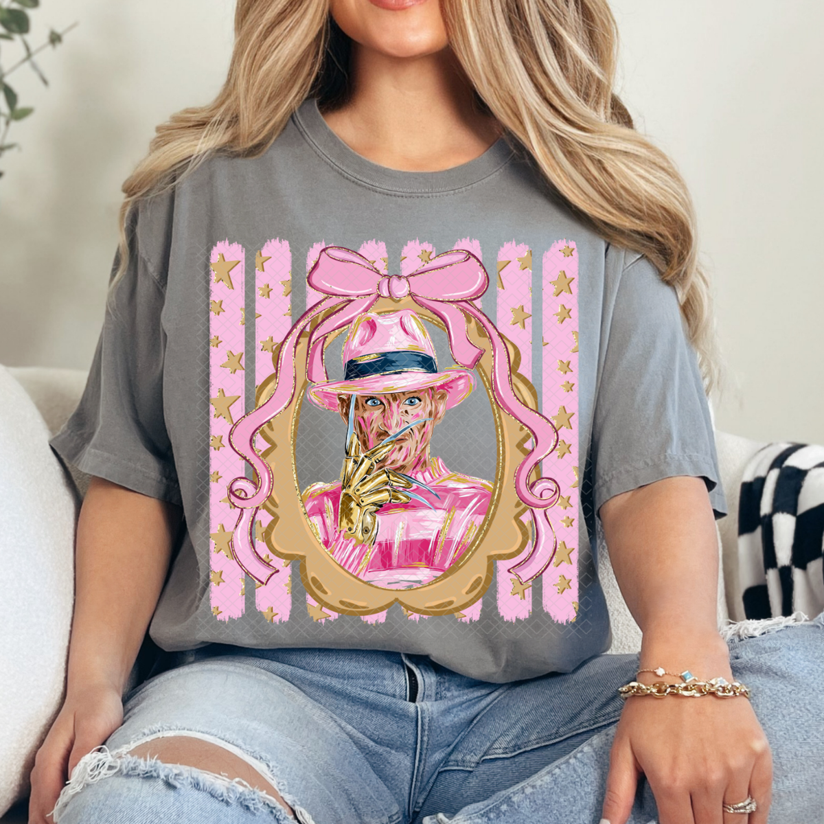 PREPPY PINK HORROR - DTF TRANSFER